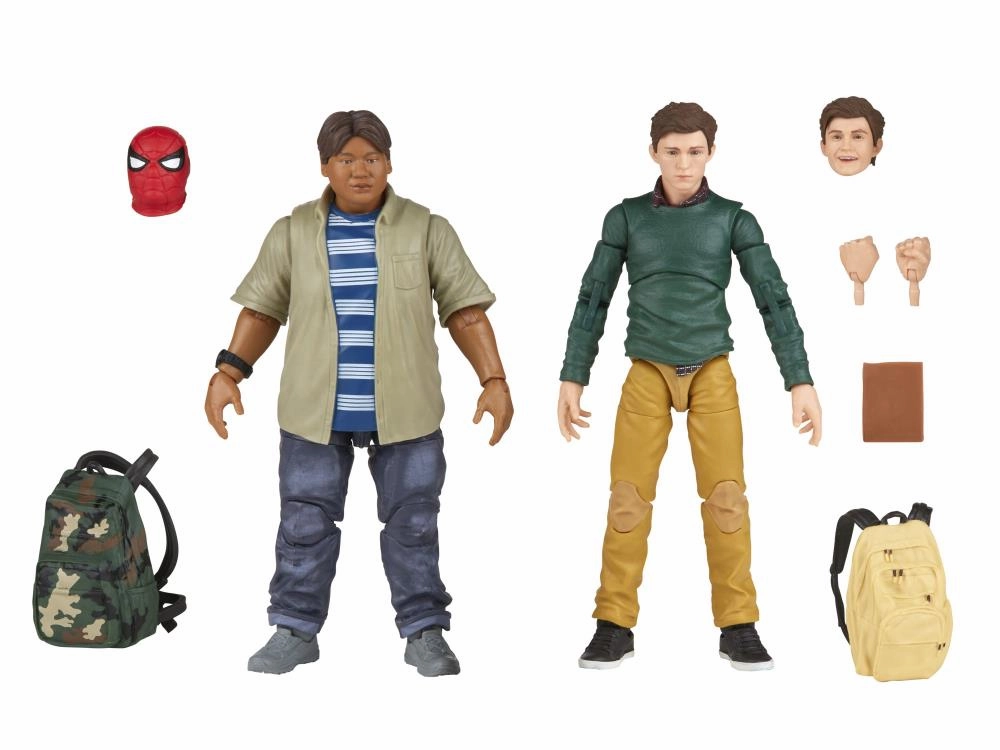 Marvel Legends Spider-Man: Homecoming Peter Parker & Ned Leeds Two-Pack Action Figure Light Up Feature Antihero Model
