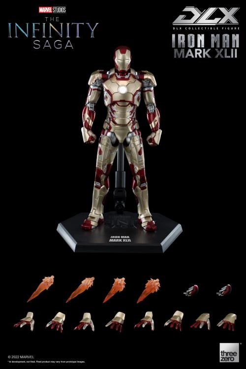 Celebrity endorsed Smart Toy ThreeZero 1/12 Avengers: Infinity Saga Iron Man Mark XLII 42 DLX Scale Figure