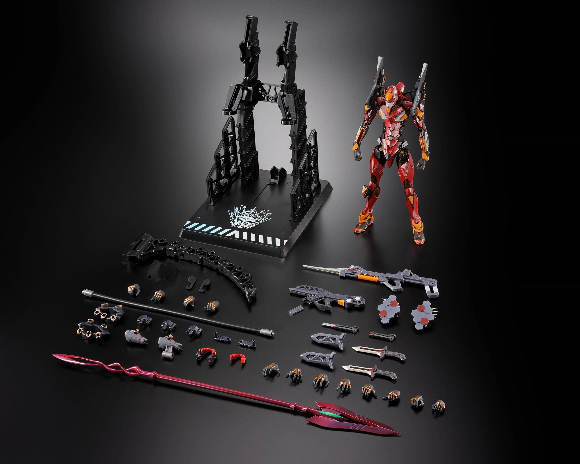 Bandai Metal Build Evangelion EVA-02 Production Model (30th with the Spear of Cassius) Action Figure Gamer Setup Gallery Art