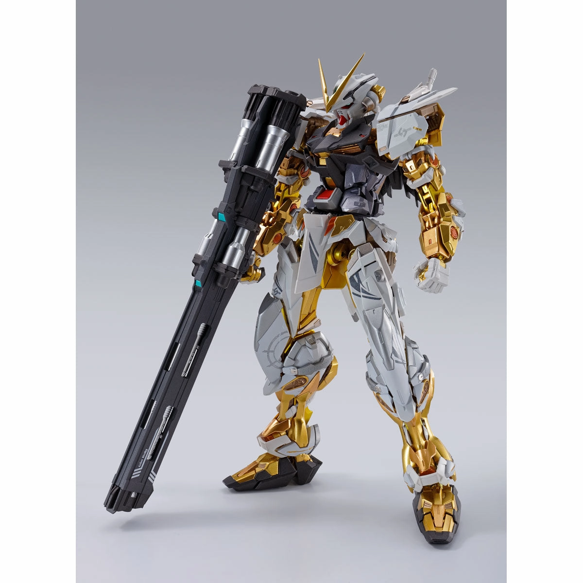 Bandai Metal Build Gundam Seed Astray Gold Frame (Alternative Strike Ver.) Exclusive Action Figure Wood Carving Themed Decor