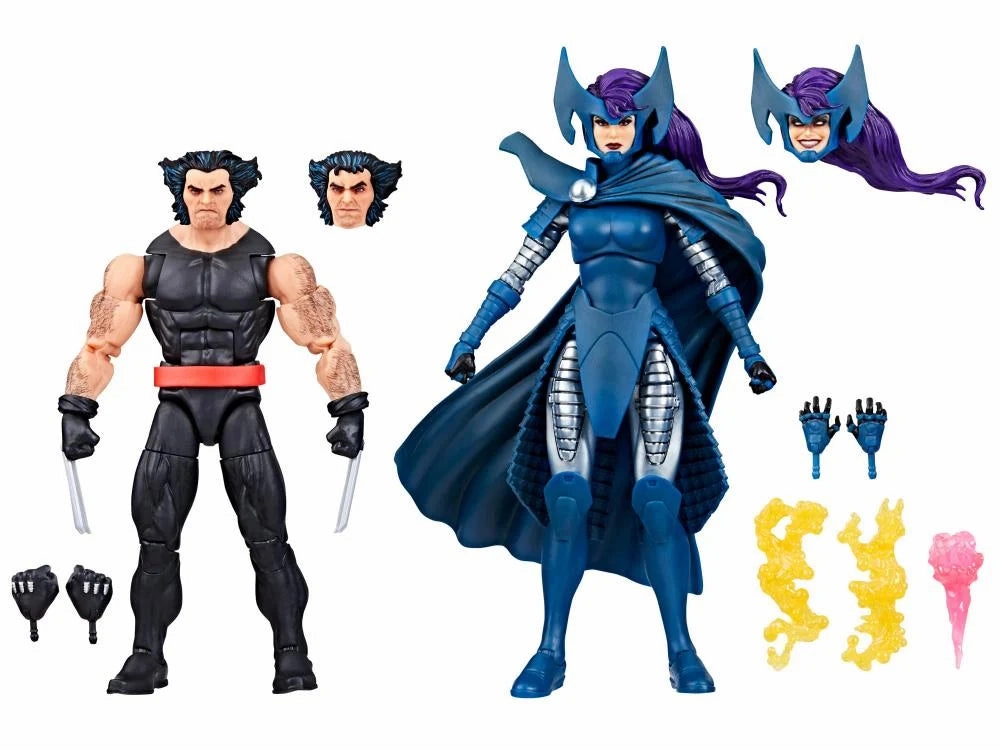 Marvel Legends Wolverine 50th Anniversary Wolverine and Psylocke 2 Pack Action Figure Gaming Peripheral Animation Series