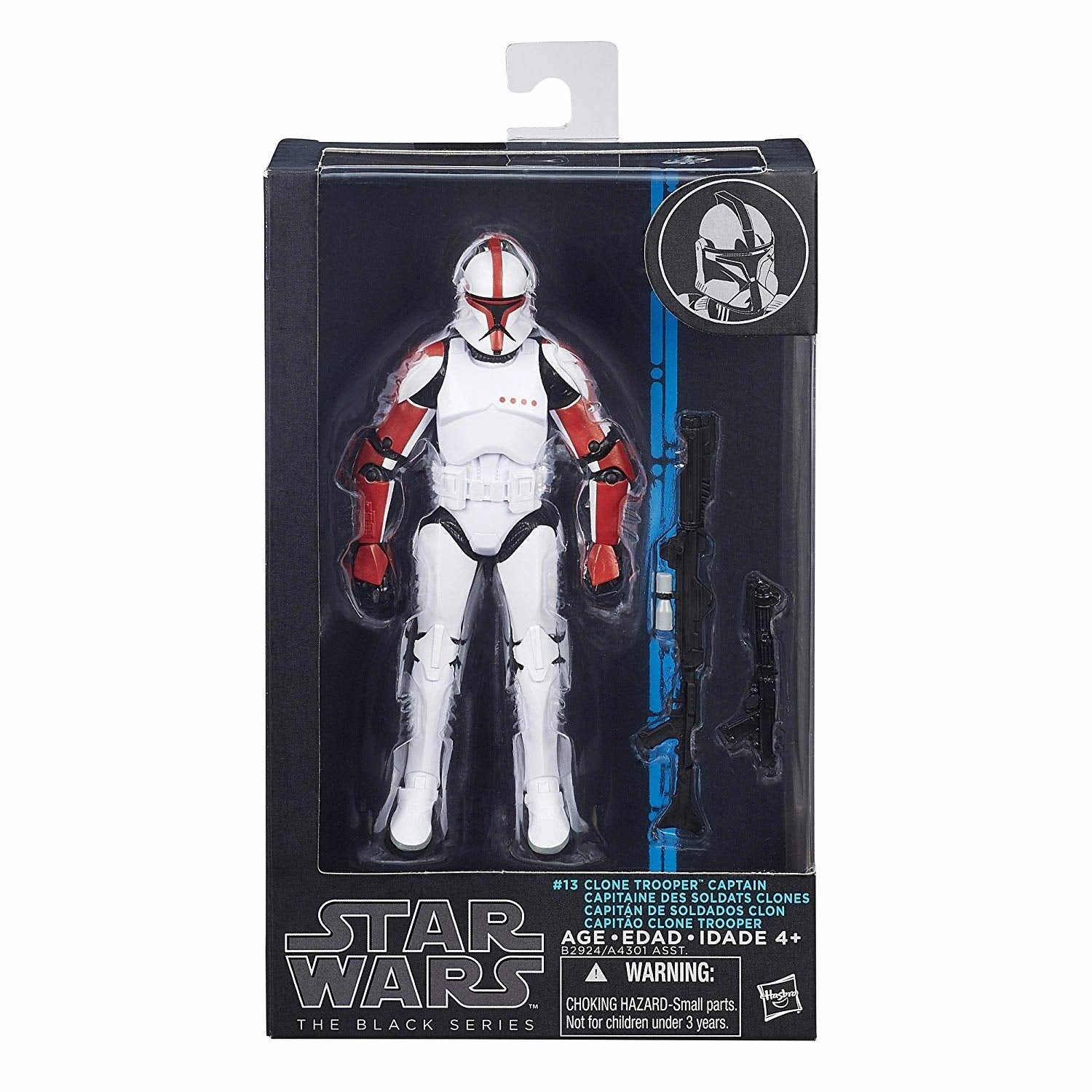 Hasbro Star Wars Black Series Blue Wave #13 Clone Trooper Captain 6 Inch Action Figure Modern Icon