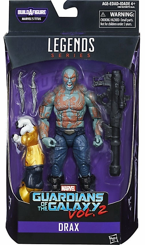 Super Deformed Forest Creature Marvel Legends Guardians of the Galaxy Vol. 2  Titus Series Drax Action Figure