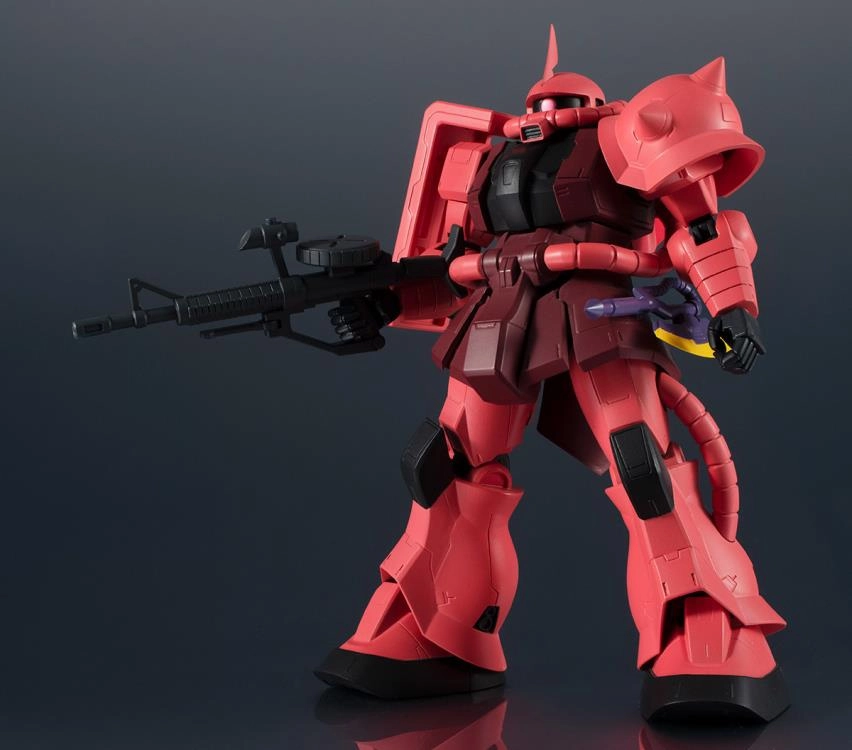 Gundam Universe MS-06S Char's Zaku II Mobile Suit Gundam 0079 Action Figure Glass Art Posable Toy