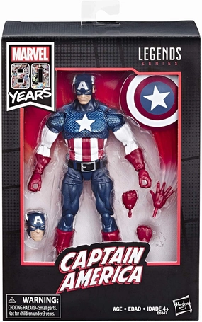 Marvel Legends 80th Anniversary Series Captain America Walmart Exclusive Action Figure Gallery Art Premium Toy