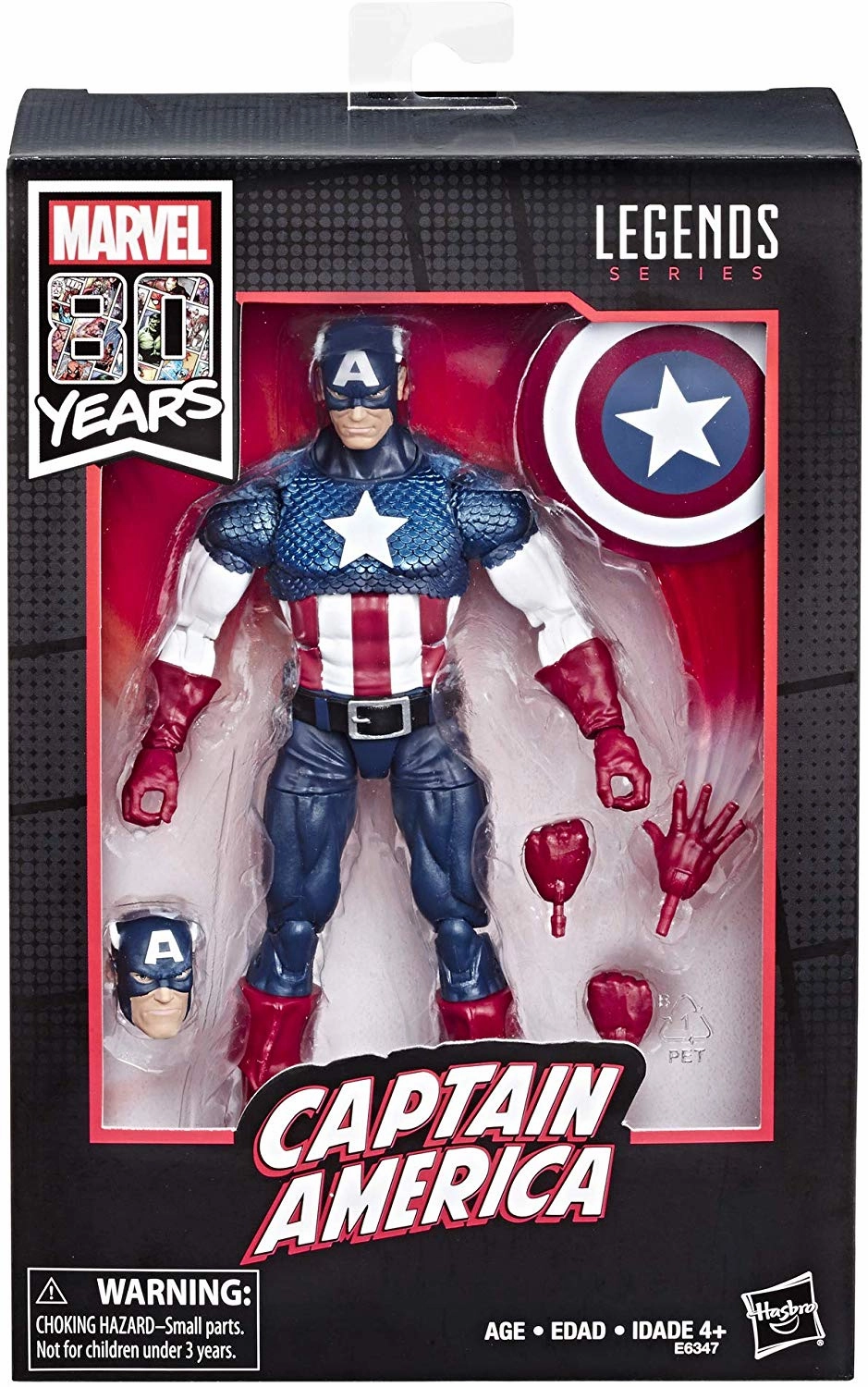 Marvel Legends 80th Anniversary Series Captain America Walmart Exclusive Action Figure Gallery Art Premium Toy