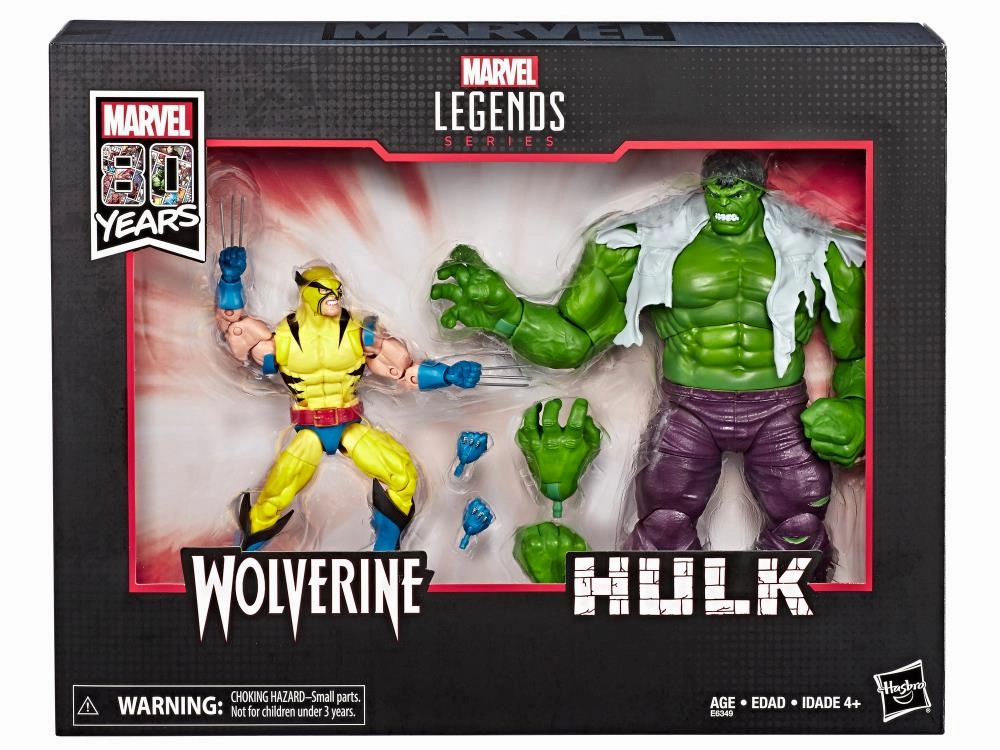 Marvel Legends 80th Anniversary Wolverine Vs Hulk 2 Pack Action Figures Beginner Friendly Detailed Figure