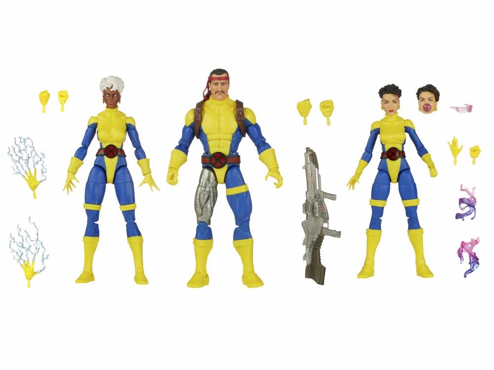 Chibi Hero Fantasy Quest Marvel Legends The Uncanny X-Men 60th Anniversary Forge, Storm, and Jubilee 3 Pack Action Figure
