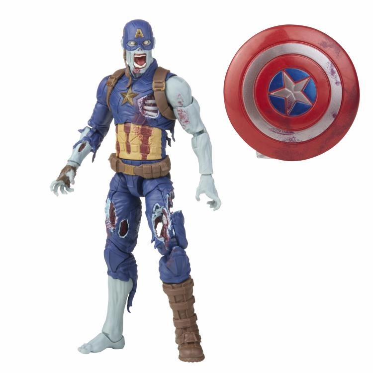Unisex Design Series Set Marvel Legends Disney  What IF...? Wave 1 Zombie Captain America (BAF Marvel's The Watcher) Action Figure