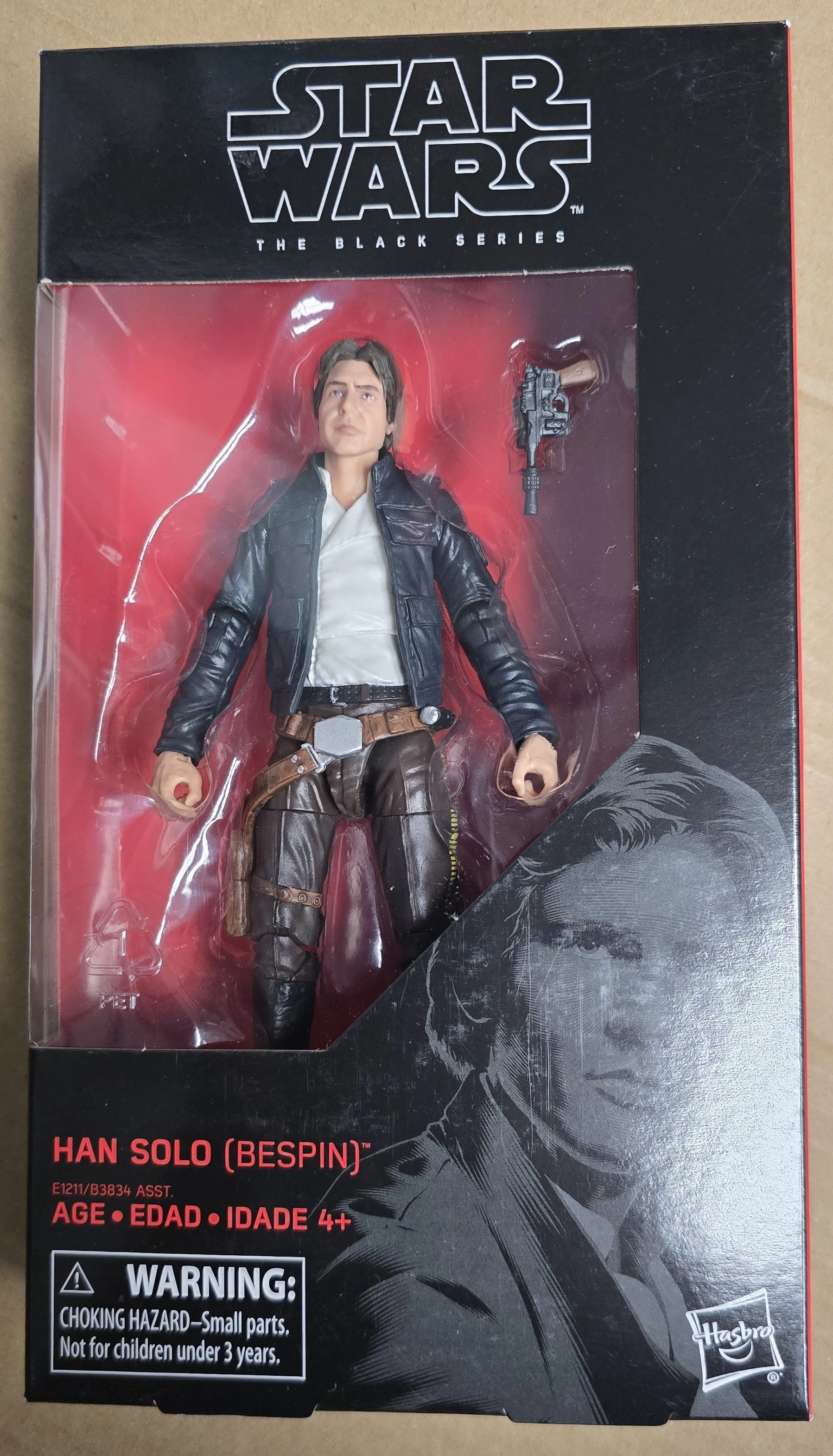 Acrylic Stand Hasbro Star Wars Black Series #70 Han Solo (Bespin) 6 Inch Action Figure