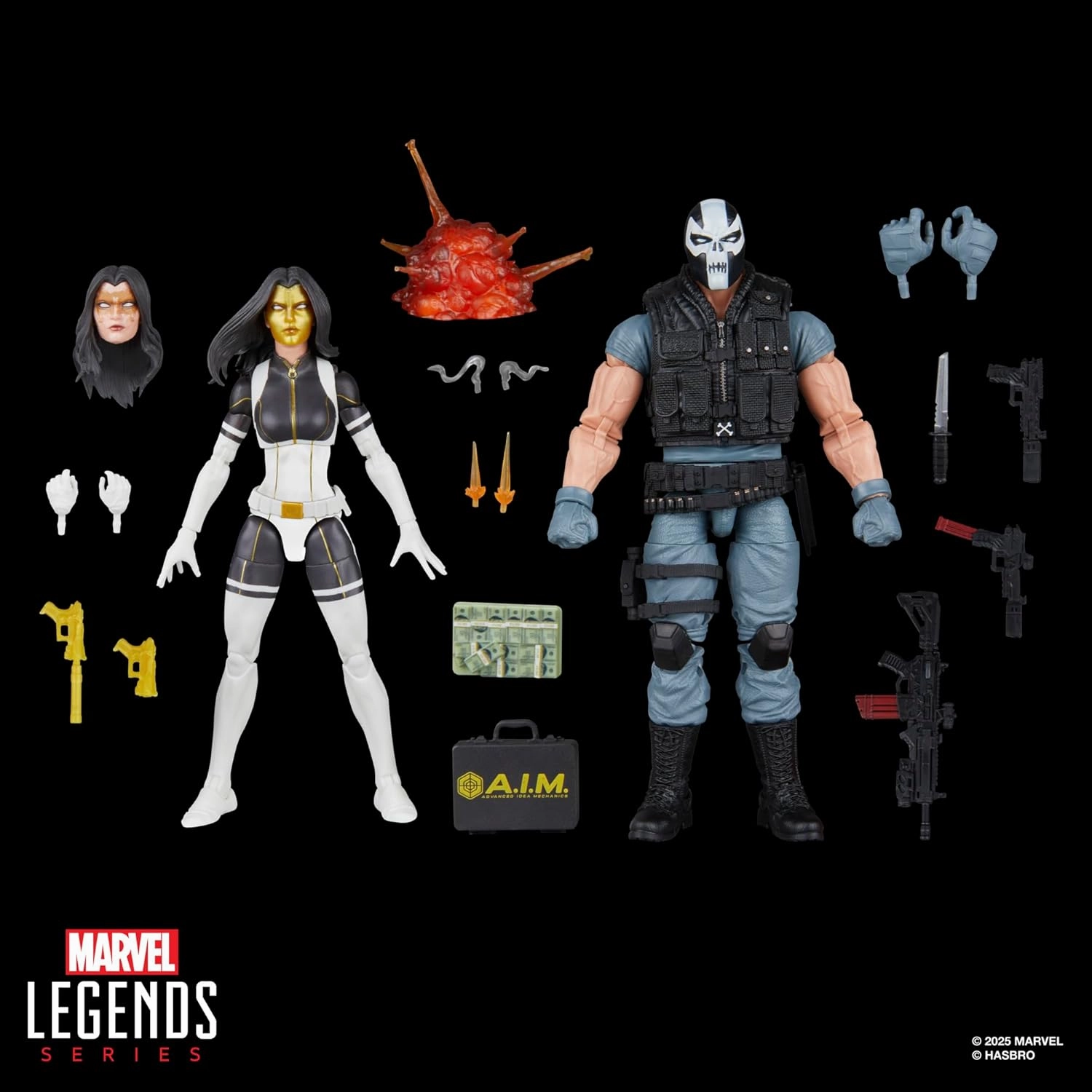 Art Statue Marvel Legends Super Villains Madame Masque and Crossbones 2 Pack Action Figure