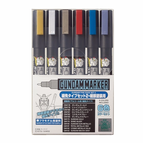Indie Game Gundam Marker HG MG RG PG GMS126 Gundam Fine Edge Set 2