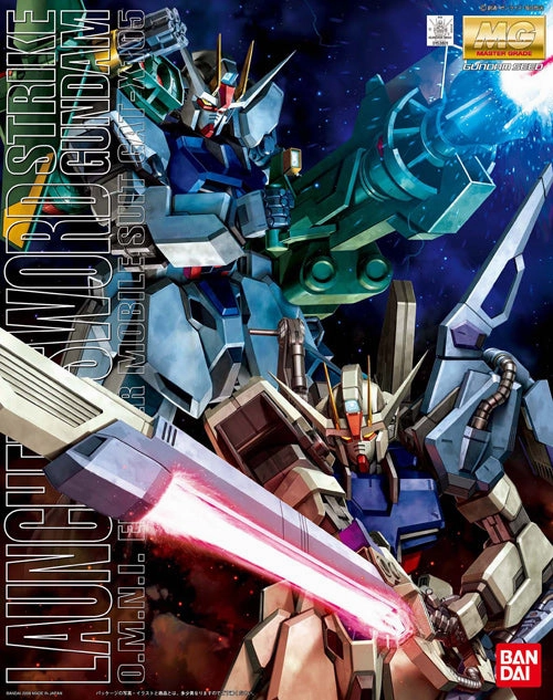 Gundam 1/100 MG Seed Launcher & Sword Strike Gundam O.M.N.I. Enforcer GAT-X105 Model Kit Global Shipping