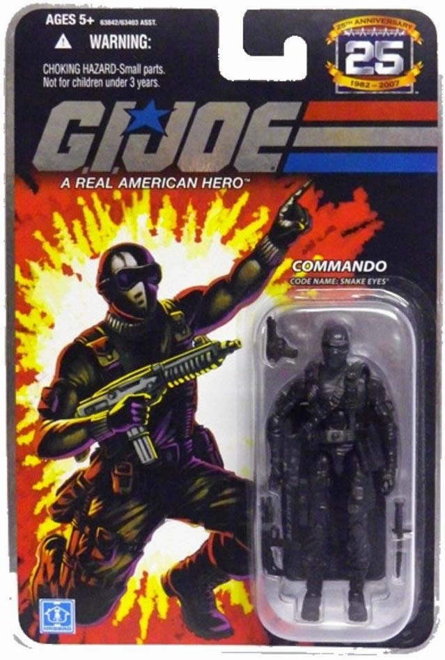 Kawaii Design Special Gift G.I. Joe 25th Anniversary Commando Code Name Snake Eyes Ver. 1 Action Figure