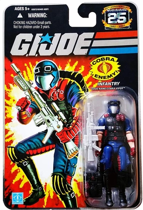 Augmented reality Villain Figure G.I. Joe 25th Anniversary Infantry Code Name Cobra Viper Action Figure