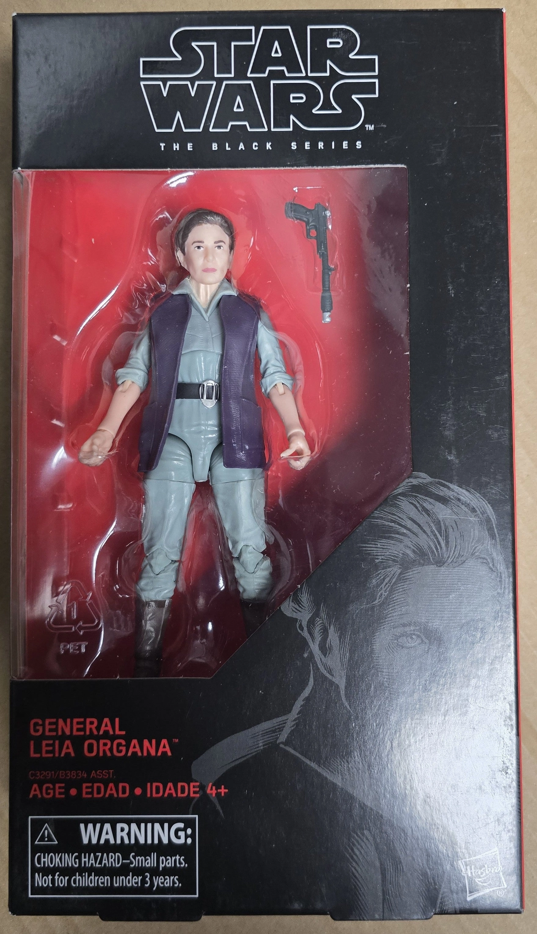 Dinosaur Replica Toy Sculpture Hasbro Star Wars Black Series #52 General Leia Organa 6 Inch Action Figure