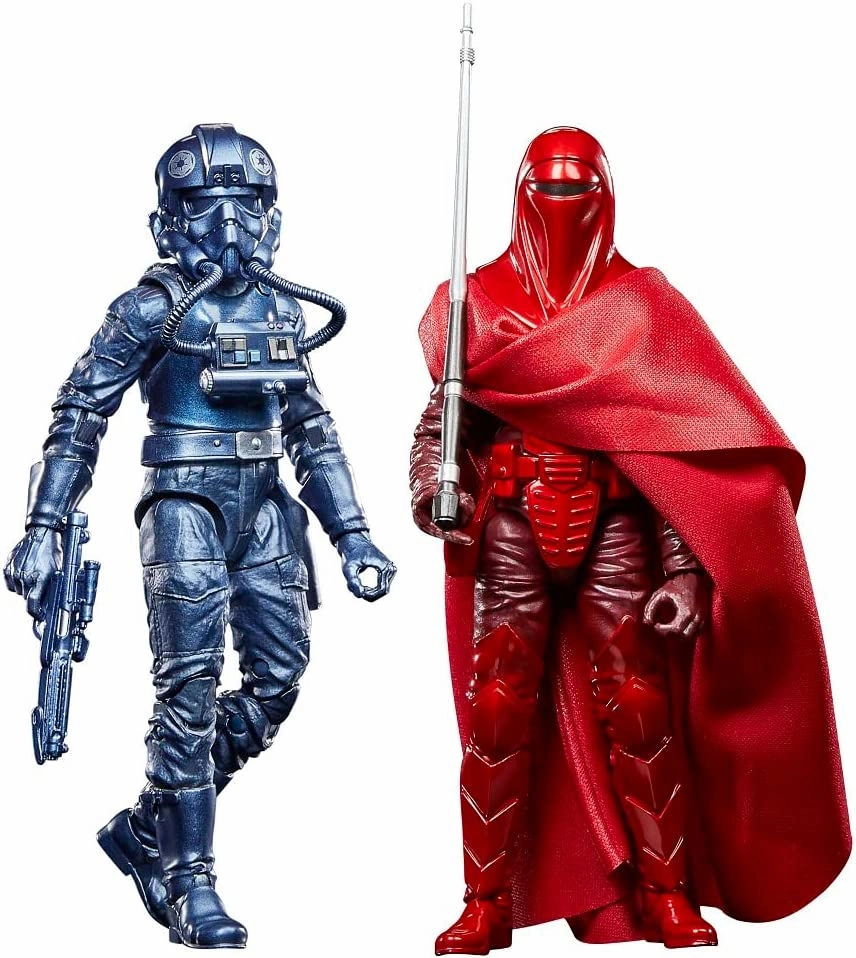 Hasbro Star Wars Black Series 40th Anniversary  Emperor's Royal Guard and Tie Fighter Pilot Carbonized F7011 3.75" 2-Pack Action Figure Action Toy