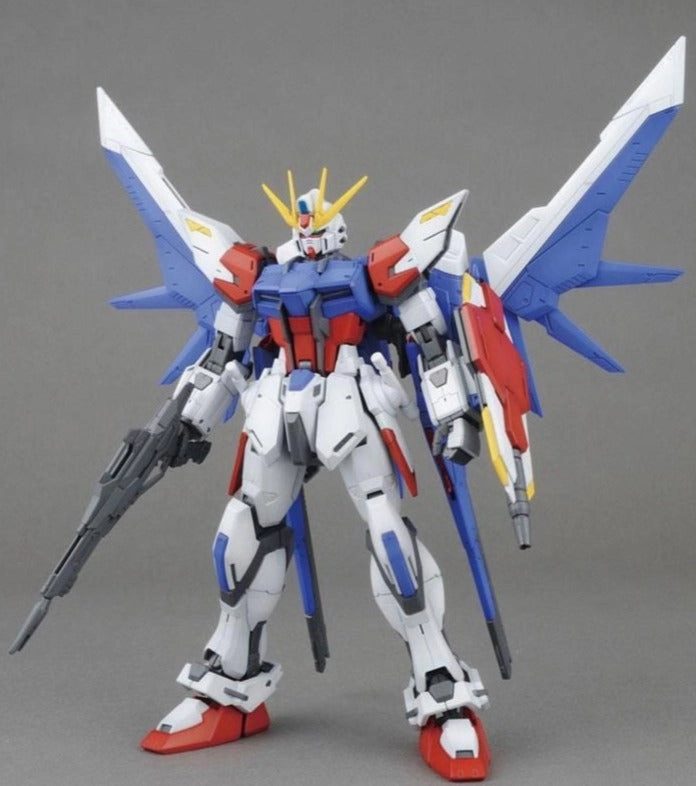Gundam 1/100 MG Build Fighters GAT-X105B/FP Build Strike Gundam Full Package Model Kit Biodegradable material Engineering Toy