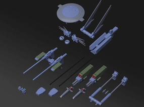 Miniature Hero Cowboy Sculpture Gundam 1/100 MG F90 Mission Pack E & S Type for F90 Gundam Model Kit Exclusive