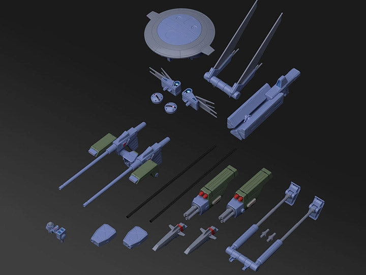 Miniature Hero Cowboy Sculpture Gundam 1/100 MG F90 Mission Pack E & S Type for F90 Gundam Model Kit Exclusive