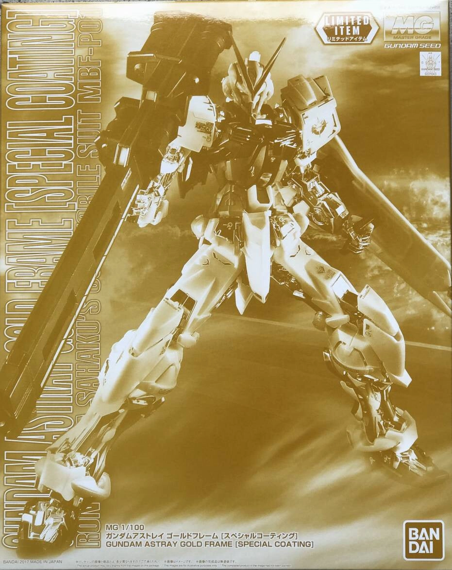 Gundam 1/100 MG Seed Astray Gundam Astray Gold Frame (Special Coating) Model Kit Exclusive Personalized Card Worldwide Delivery
