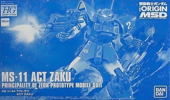Custom Paint Everyday Use Gundam 1/144 HG The Origin MS-11 Act Zaku Model Kit Bandai Exclusive