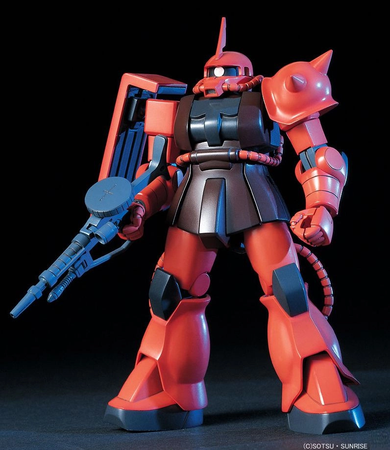 Superhero Toy Gundam 1/144 HGUC #032 Gundam 0079 MS-06S Zaku II Char Custom Model Kit