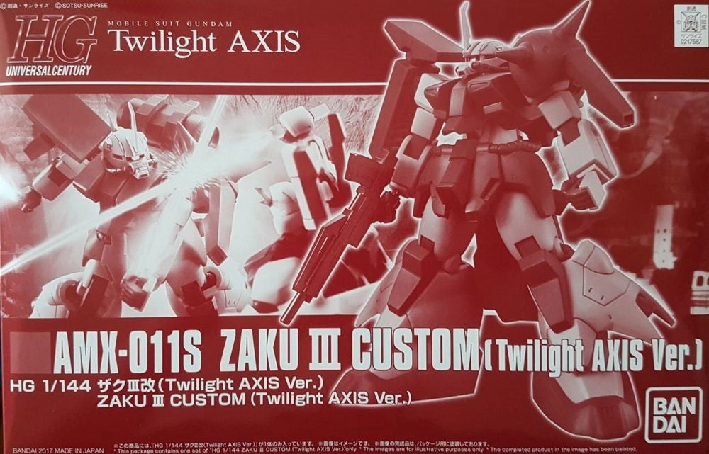 Fall Decor Gundam 1/144 HGUC Mobile Suit Gundam Trilight AXIS AMX-011S Zaku III Custom Twilight Axis Ver. Model Kit Exclusive