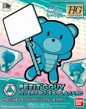 Vinyl Model Gundam HGPG Petit'Gguy #19 Diver Blue & Placard Build Divers Bear Guy Model Kit