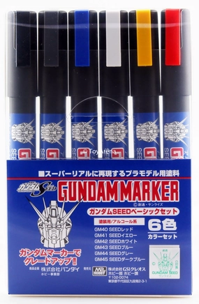 Cultural Icon Gundam Marker HG MG RG PG GMS109 Gundam Seed Marker Set