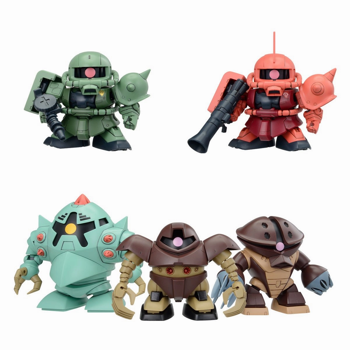 Sitting Figure Fairytale Character Gundam SD BB Senshi Principality of Zeon Army MS Set of 5 Model Kits