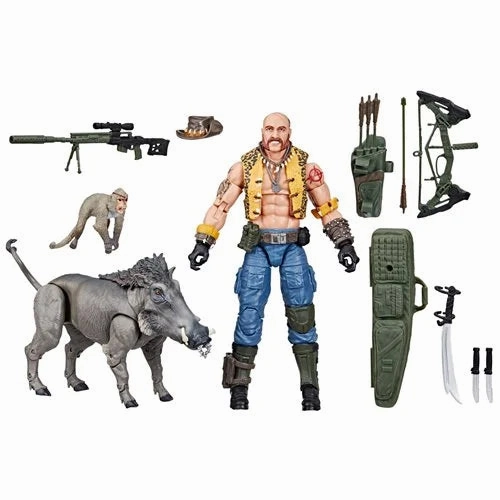 Oceanic Art Hasbro G.I. Joe Classified Series #125 Dreadnok Gnawgahyde and Pets Porkbelly & Yobbo Action Figure