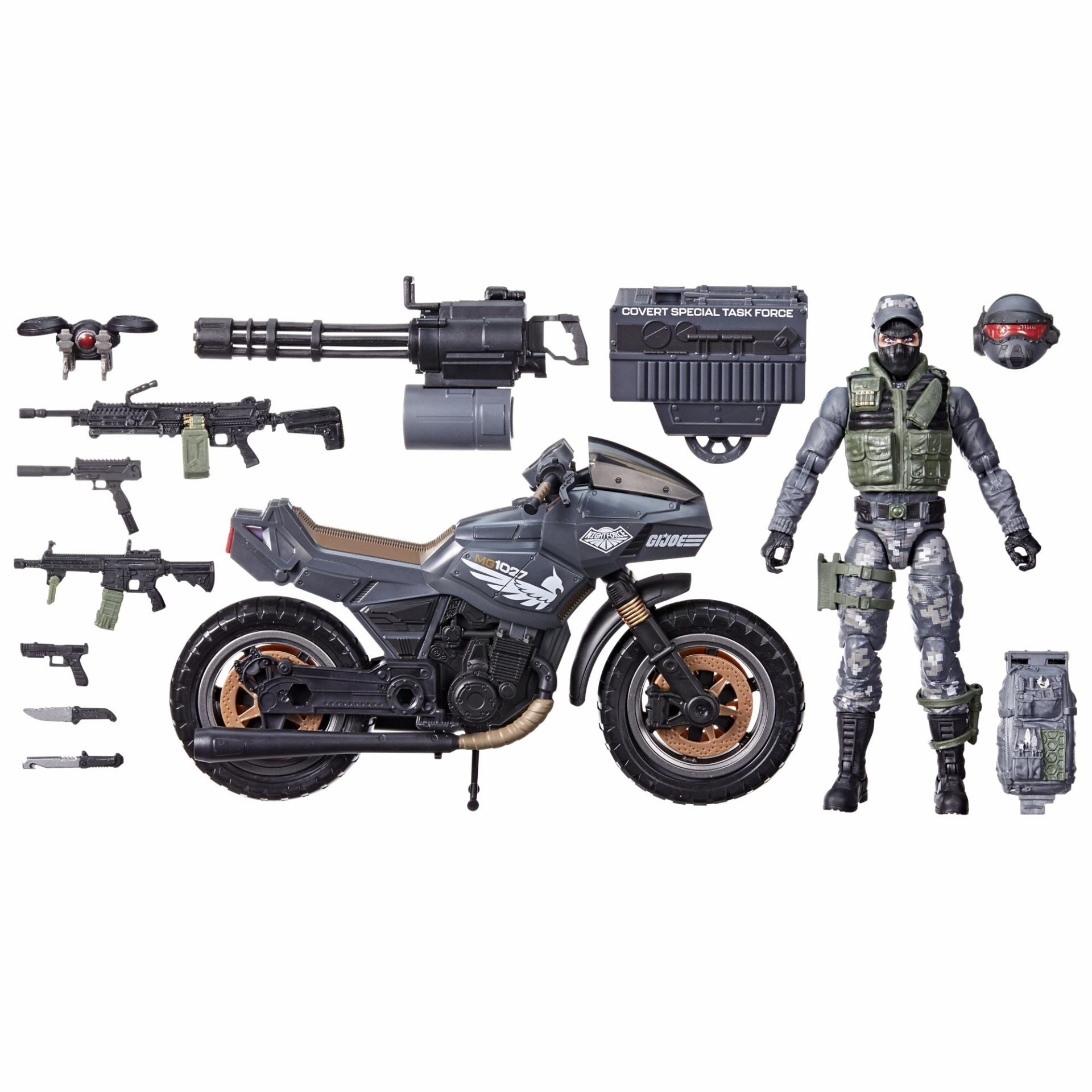 Hasbro G.I. Joe Classified Series #127 Night Force Jason Shockwave Faria and Night Pursuit Vehicle and Action Figure Cartoon Character