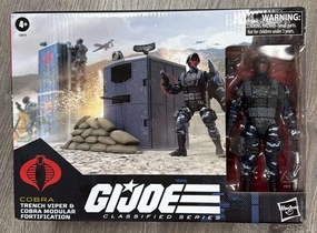 Hasbro G.I. Joe Classified Series #151 Trench Viper and Cobra Modular Fortification Action Figure Silver Coated Fantasy Model