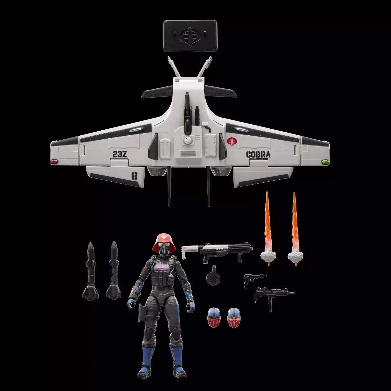 Hasbro G.I. Joe Classified Series #152 Cobra Pilot & Cobra C.L.A.W. (Covert Light Aerial Weapon) Action Figure Anatomy Figure