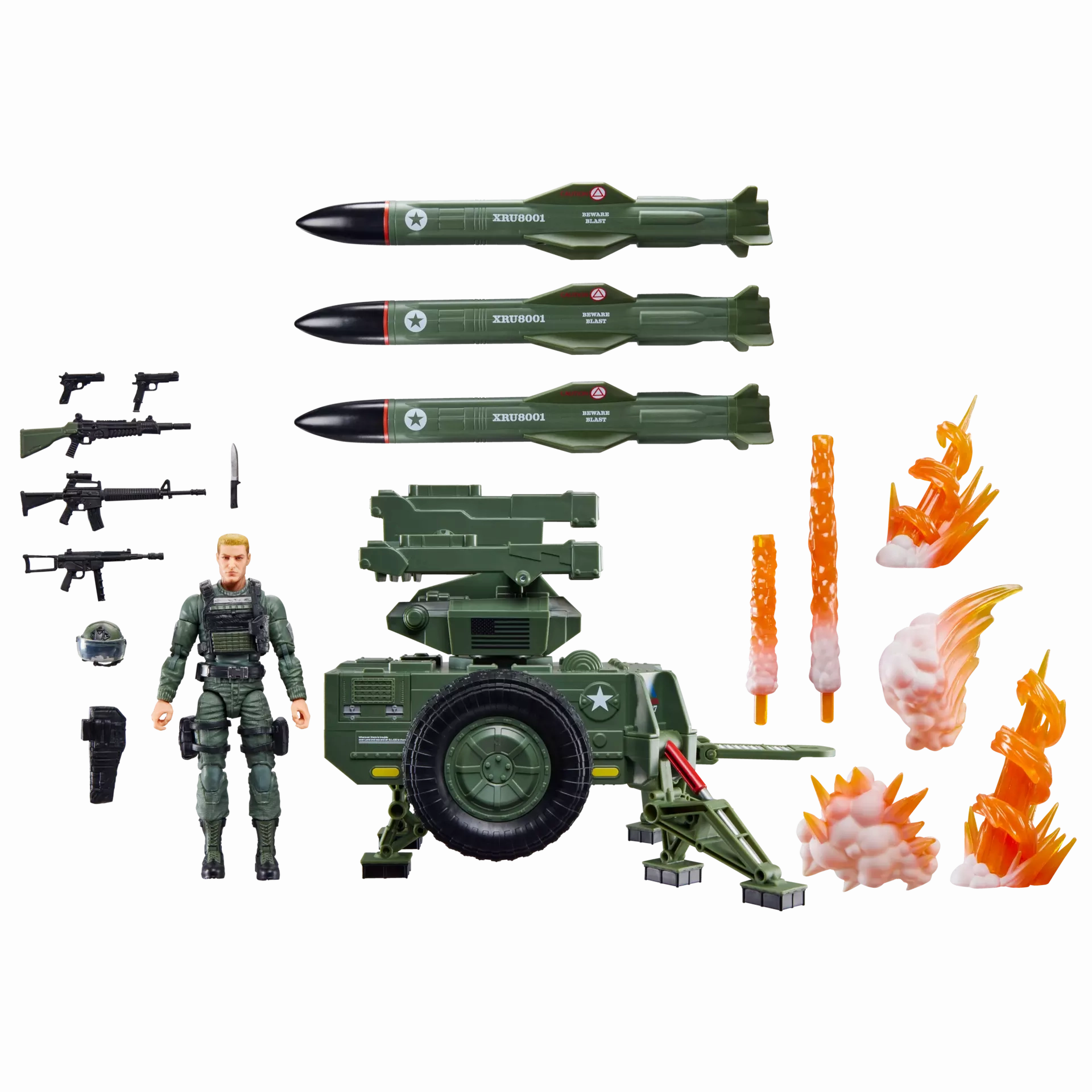 Hasbro G.I. Joe Classified Series #182 Clayton "Hawk" Abernathy with M.M.S. (Mobile Missile System) Action Figure Hand Sculpted