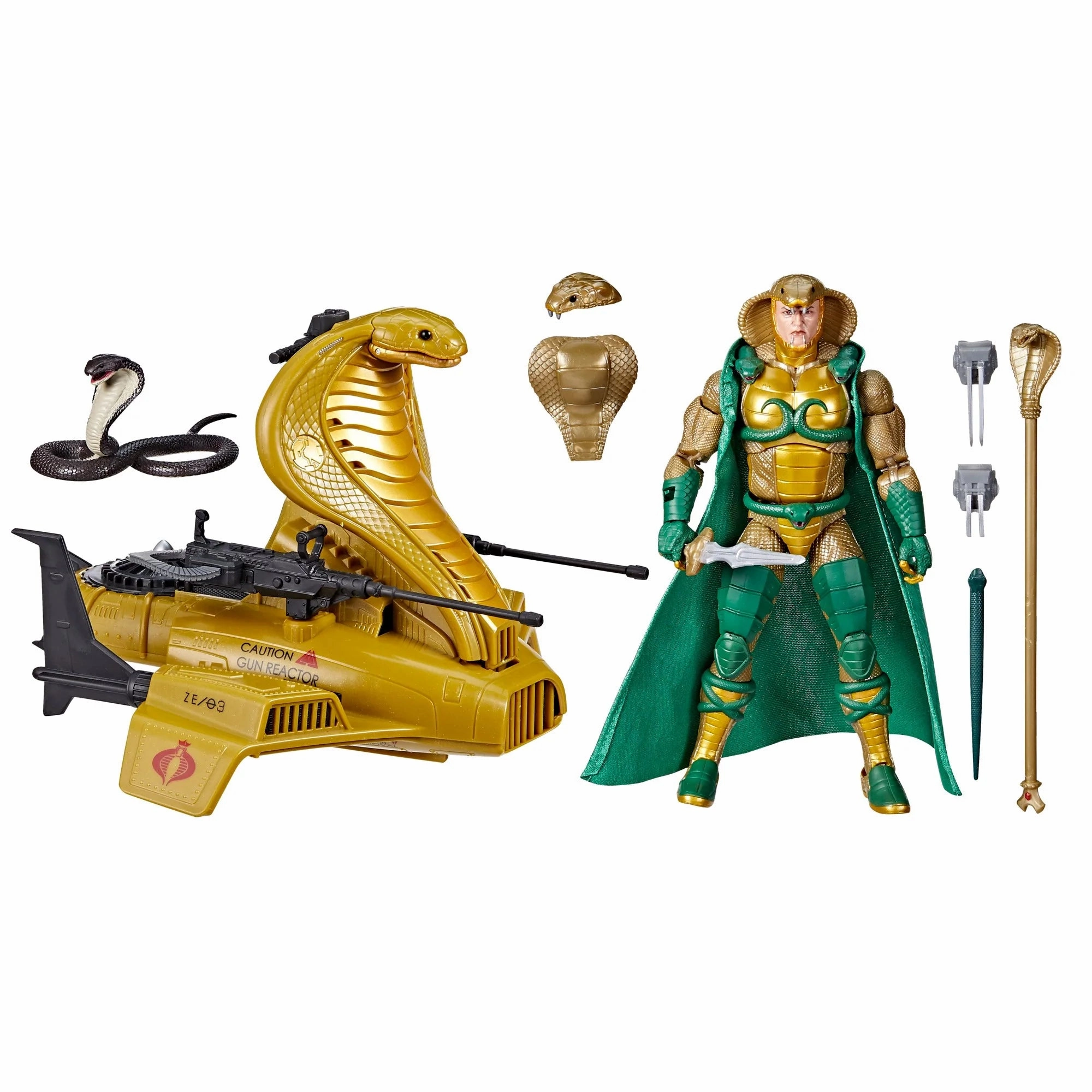 Hasbro G.I. Joe Classified Series #57 Serpentor and Air Chariot Vehicle and Action Figure Award Trophy