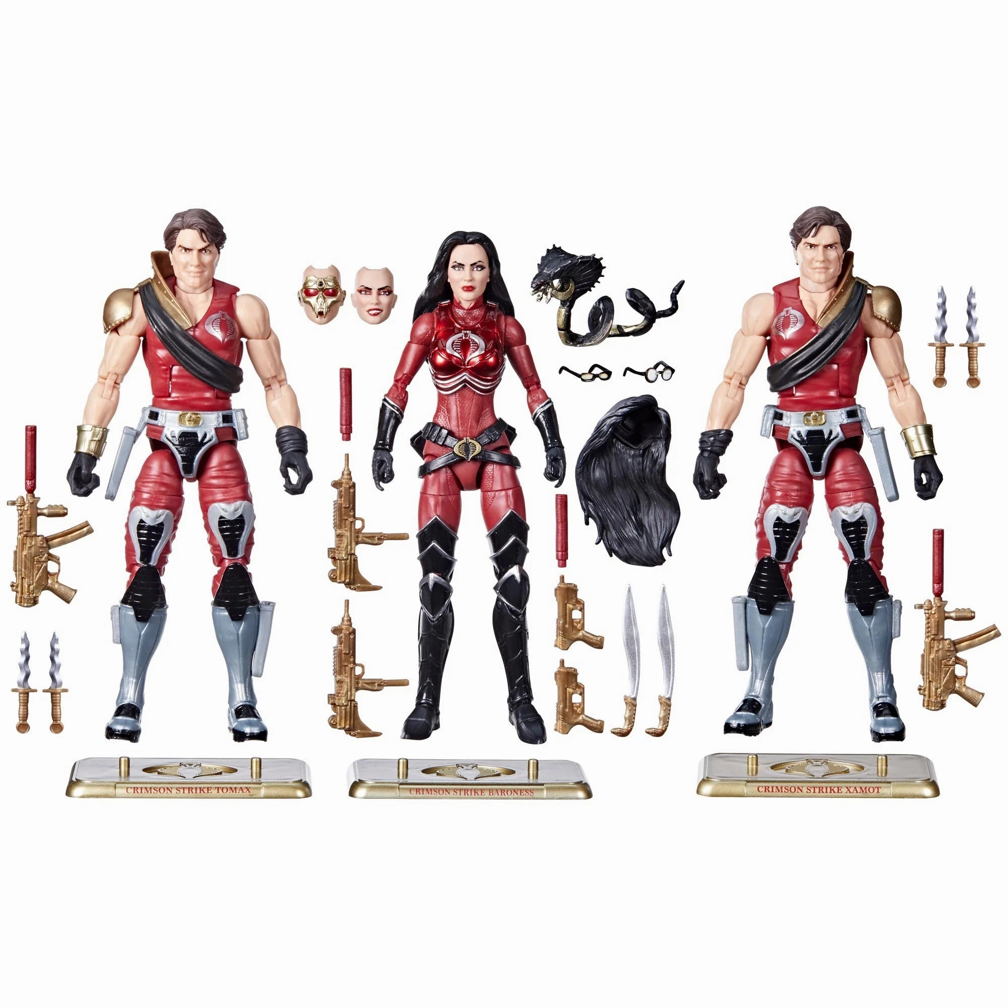 Epoxy Resin Designer Item Hasbro G.I. Joe Classified Series #82 Crimson Strike Team Baroness, Tomax, & Xamot Action Figure