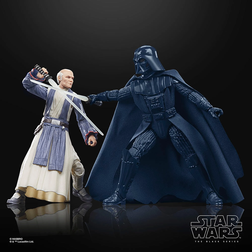 Hasbro Star Wars Black Series A New Hope Obi-Wan Kenobi and Darth Vader (Concept Art Edition) 2-Pack 6 Inch Action Figure Premium Replica