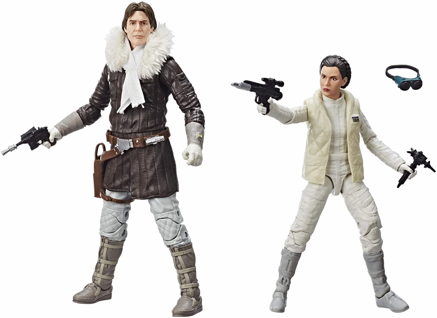 Desk Decor Hasbro Star Wars Black Series Han Solo and Princess Leia Organa (Empire Strikes Back) ComicCon Exclusive Pack 6 Inch Action Figure