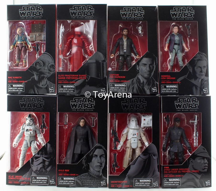 Hasbro Star Wars Black Series Last Jedi Wave 24 Set of 8 6 Inch Action Figure Therapeutic Hobby