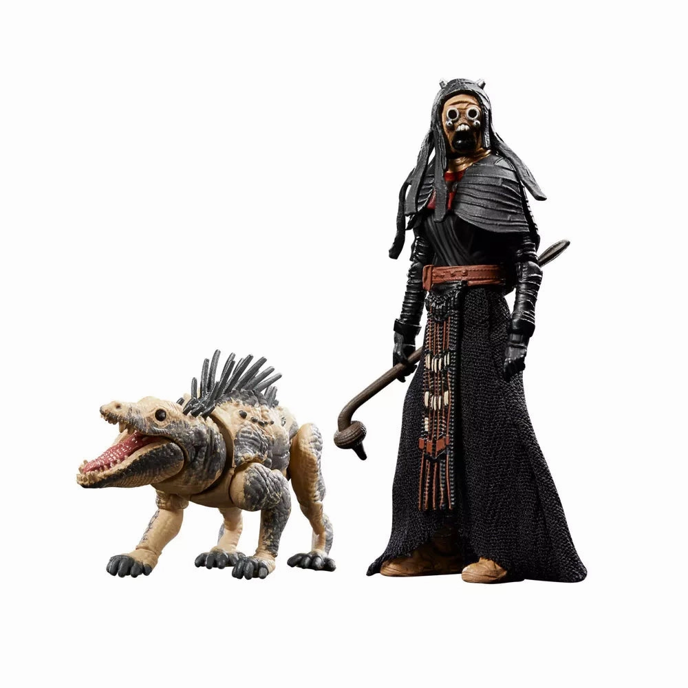 Hasbro Star Wars Black Series Vintage Collection Tusken Warrior and Massiff F6991 2-Pack 3.75 Inch Action Figure Adventure Game Archival Quality