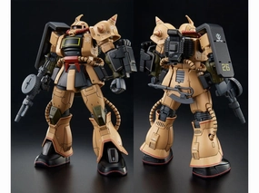Gundam 1/144 HG The Origin MS-06D Zaku Desert Type Model Kit Exclusive app connected PVC Statue