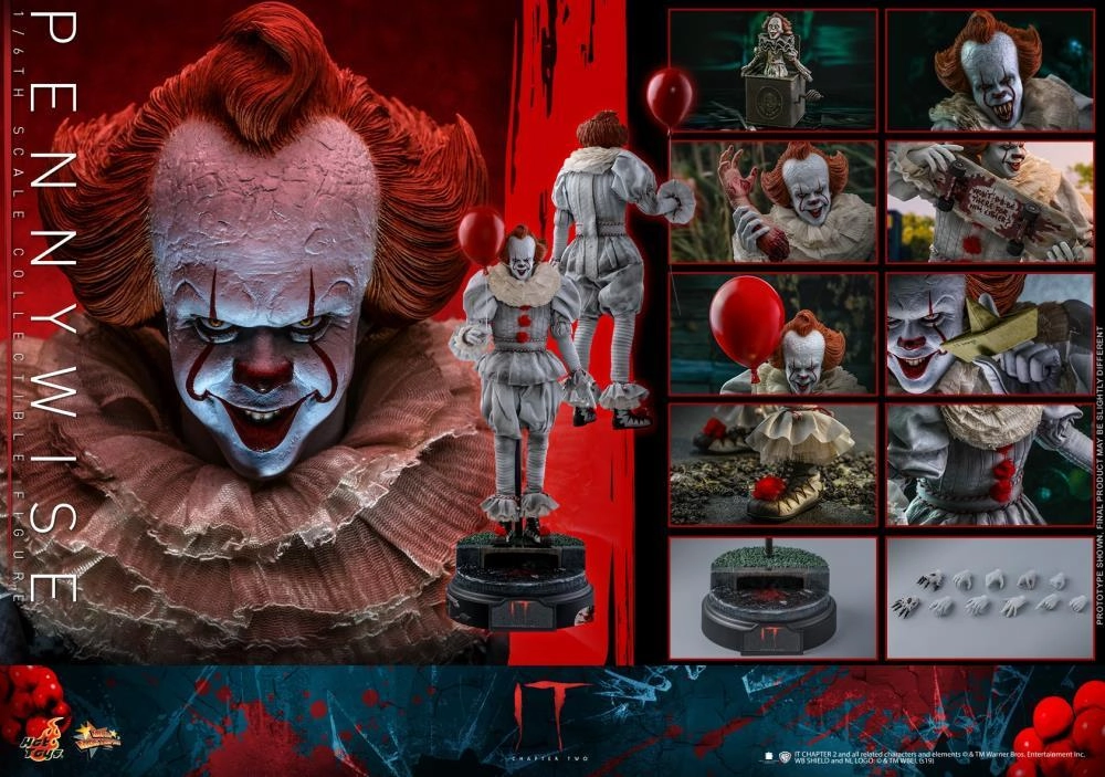 Extinct Creature Detailed Hero Hot Toys 1/6 IT Chapter 2 Pennywise Sixth Scale Action Figure MMS555