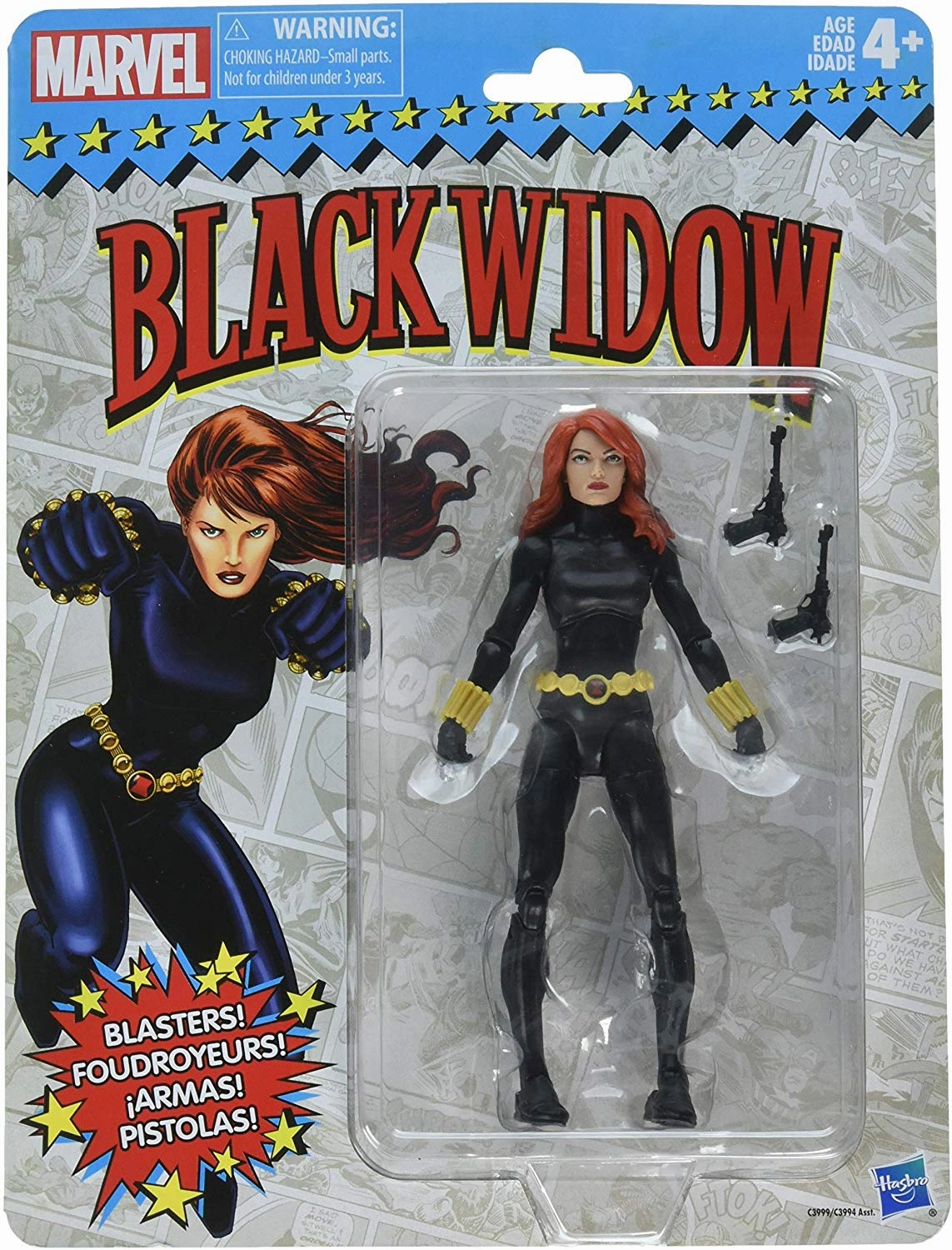 Celebrity Likeness Marvel Legends Vintage Retro Series Black Widow Wave 1 Action Figure