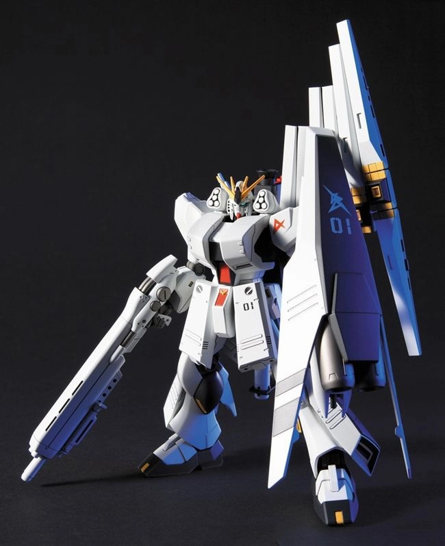 Coffee Table Gundam 1/144 HGUC #093 Char's Counterattack MSV FA-93HWS Nu Gundam HWS (Heavy Weapon System) Model Kit