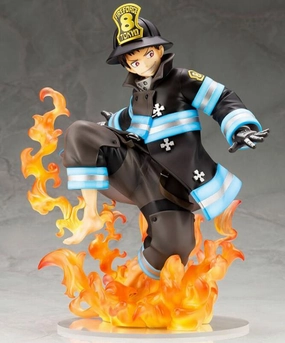 Collectible Creation Kotobukiya 1/7 Fire Force Shinra Kusakabe ArtFX J Statue With BONUS PP743K