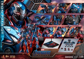 Mini Collectible Hot Toys 1/6 Avengers: Endgame Iron Patriot Diecast Sixth Scale Figure MMS547-D34