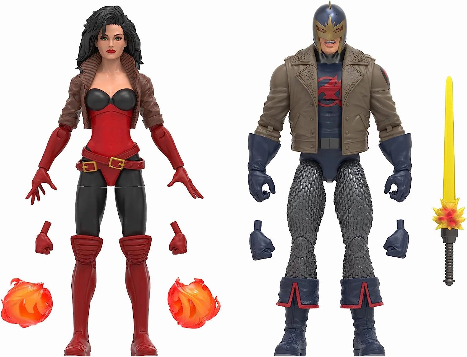 Marvel Legends 60th Anniversary Avengers Beyond Earth's Mightiest Marvel's Black Knight and Marvel's Sersi Two Pack Action Figure Action Statue