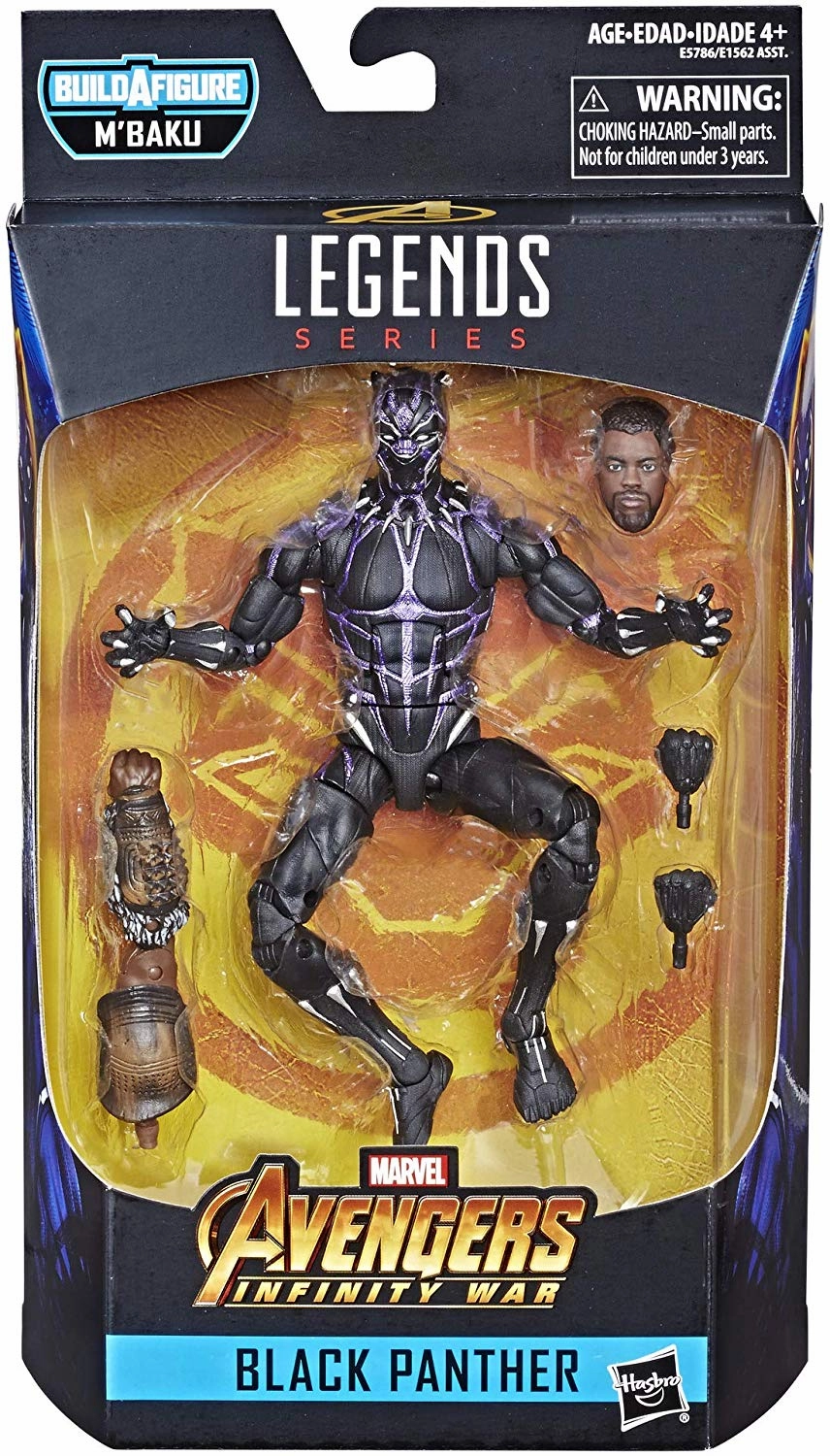 Marvel Legends Black Panther Series Vibranium Black Panther M'Baku BAF Wave Action Figure Age Appropriate